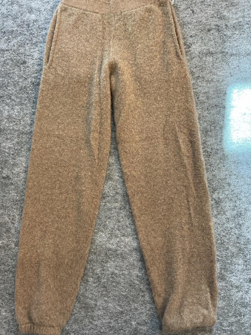 NAADAM Cashmere Luxurious Heathered Brown Knit Joggers Size XXS